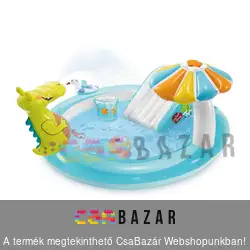 Aligator vizi játékközpont felfújható játszómedence 201 x 170 cm - Intex 57165