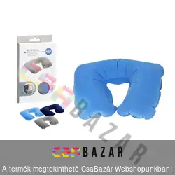 Velúrozott felületű felfújható nyaktámasz, nyakpárna