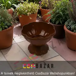 Talpas cserép 42 cm - sötétbarna