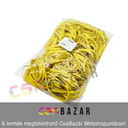 Ipari gumigyűrű, postás gumi 1 kg - 63,5 x 5 mm - sárga