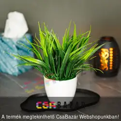 Műnövény dekoráció cserepes - 20 x 8 cm - műfű