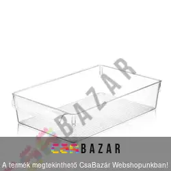 Rendszerező doboz hűtőbe 32,5 x 20 x 7 cm - BPA mentes - víztiszta műanyagból