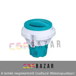 Úszó vegyszeradagoló hőmérővel nagy tablettának - 18 cm - Bestway Chemguard 58701