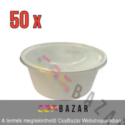 Újrahasználható 750 ml-es gulyástál + tető 50 db/csomag
