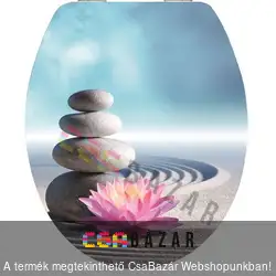 WC ülőke duroplast Easy Click - lecsapódásmentes zsanérokkal spa meditation mintás