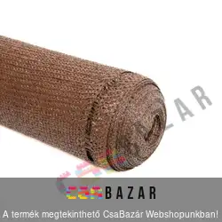 Árnyékoló háló, kerítés háló 1.5x10m 120g/m2 - barna