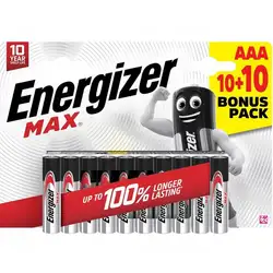 20 db-os Energizer MAX AAA-LR6 1,5V alkaline ceruzaelem csomag